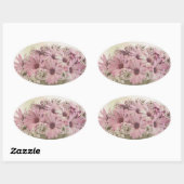 Roze osteospernum ovale sticker (Vel)