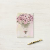 Roze osteospernum post-it® notes (Op bureau)