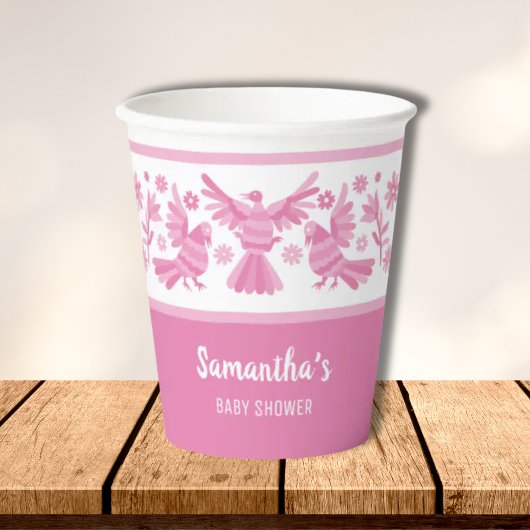 Roze otomi het is een meisje dank je papieren bekers