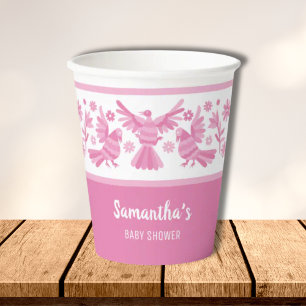 Roze otomi het is een meisje dank je papieren bekers