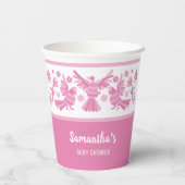 Roze otomi het is een meisje dank je papieren bekers (Achterkant)