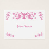 Roze otomi het is een meisje dank je visitekaartje (Voorkant)