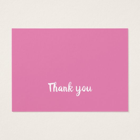 Roze otomi het is een meisje dank je visitekaartje (Achterkant)