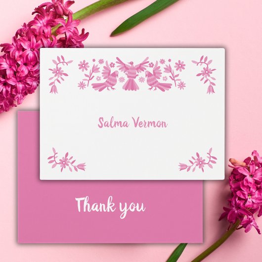 Roze otomi het is een meisje dank je visitekaartje