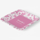 Roze otomi mexicaans baby shower papier Bord (Gebogen)