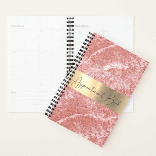 Roze oud oud weekblad planner afspraak (Display)