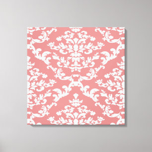 Roze oude Damask @ Emporiomoffa Canvas Afdruk
