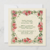 Roze Oude Rozen Bloemen Bloemstuk Baby Shower Kaart (Achterkant)