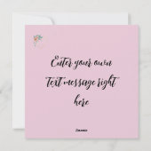 Roze Oude Rozen Gouden Hart Monogram en Naam Feestdagenkaart (Achterkant)