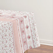Roze Oude Rozen Landelijke Franse Boerderijstijl Tafelkleed (Voorbeeld)
