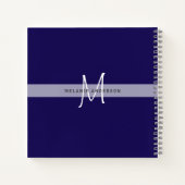 Roze Oude Rozen Monogram Huwelijksplanning Bruid Notitieboek (Achterkant)