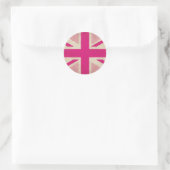 Roze Oude Union Jack Stickers (Tas)