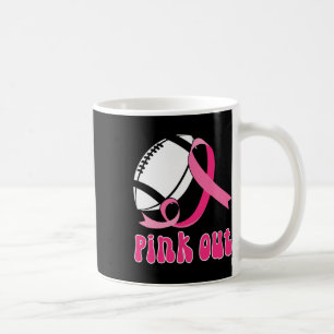 Roze Out Borstkanker Bewustzijn Roze Lint Voet Koffiemok