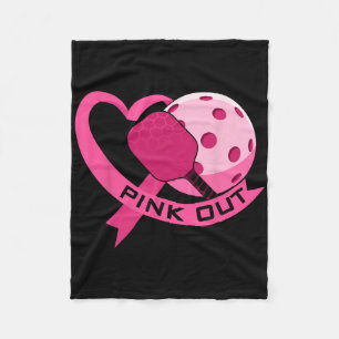 Roze Out Borstkanker Roze lint Hart en Pickl Fleece Deken