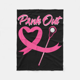Roze Out Borstkanker Roze Lint Hart met Lacr Fleece Deken