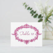 Roze Ovaal Trouwreceptie Tafelnummer (Staand voorkant)