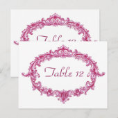 Roze Ovaal Trouwreceptie Tafelnummer (Voorkant / Achterkant)