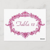 Roze Ovaal Trouwreceptie Tafelnummer (Achterkant)