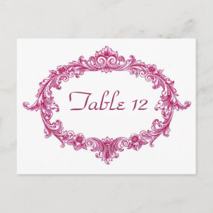 Roze  Ovaal Trouwreceptie Tafelnummer