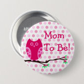 Roze ovale Button Baby shower (Voorkant /achterkant)