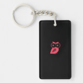 Roze ovale Sleutelhanger (Voorkant)