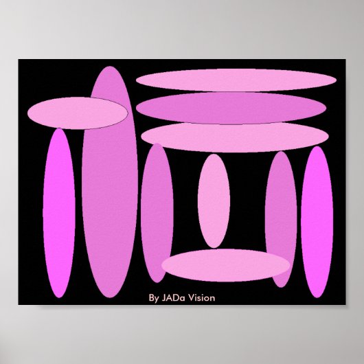 Roze ovalen poster (Voorkant)