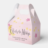 Roze over de maan, Baby shower maan sterren Bedankdoosjes (Achterkant)