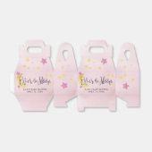 Roze over de maan, Baby shower maan sterren Bedankdoosjes (Uitgevouwen)