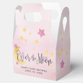 Roze over de maan, Baby shower maan sterren Bedankdoosjes (Geopend)