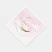 Roze Over de Maan Papieren Servetten (Hoek)