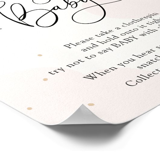 Roze over de maan Zeg niet dat het Poster van het (Hoek)