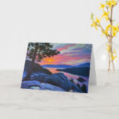 Roze over Emerald Wenskaart Kaart (Gele Bloem)