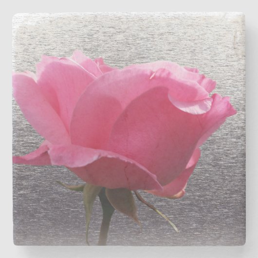 roze over grijs stenen onderzetter (Voorkant)