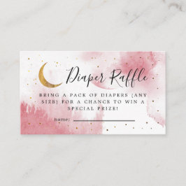 Roze over het Baby shower van de maan Informatiekaartje