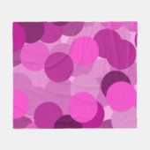 Roze overlappend cirkelpatroon fleece deken (Voorkant (Horizontaal))