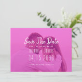 Roze Overlay Foto Save The Date (Staand voorkant)