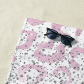 Roze Overlevende Strandhanddoek-Borstkanker Strandlaken (In situ)