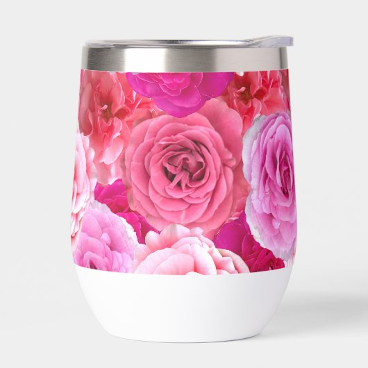 Roze Oversized Bloemen Bloemen Collage (Links)