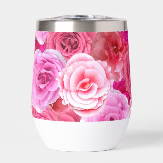 Roze Oversized Bloemen Bloemen Collage (Voorkant)