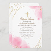 Roze Overtuiging Religieuze Uitnodiging (Voorkant / Achterkant)