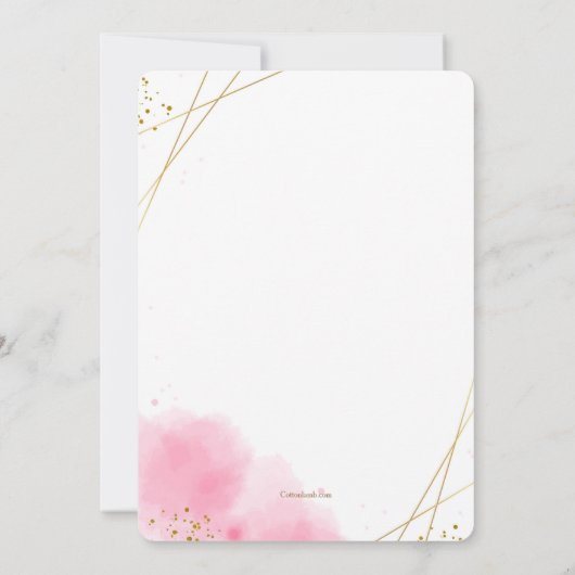 Roze Overtuiging Religieuze Uitnodiging (Achterkant)