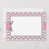 Roze ovet en Chevron Print Dank u Bedankkaart (Achterkant)