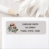 Roze Owl Aangepaste Adresetiketten Etiket (Insitu)