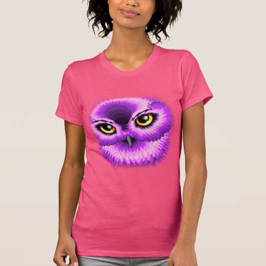 Roze Owl Eyes T-shirt (Voorkant)