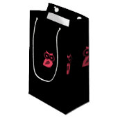 Roze Owl Gift Bag Klein Cadeauzakje (Voorkant Gekanteld)