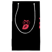 Roze Owl Gift Bag Klein Cadeauzakje (Voorkant)