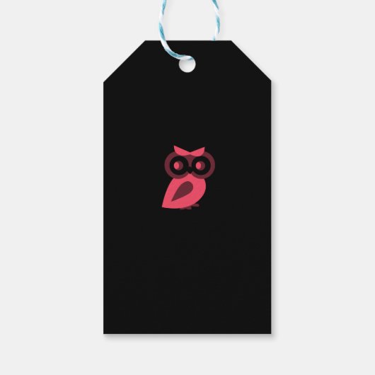 Roze Owl Gift Labels Cadeaulabel (Achterkant)