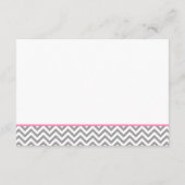 Roze Owl Gray Chevron Baby shower Book Informatiekaartje (Achterkant)