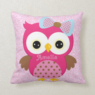 Roze Owl Keepomwille Cushion Baby Cadeft Kussen