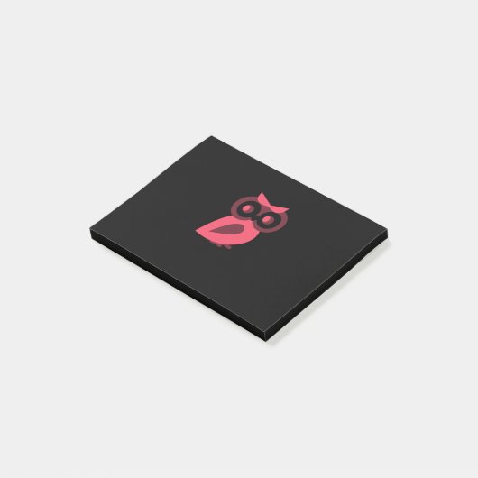 Roze Owl Post-it® notes (Schuin)